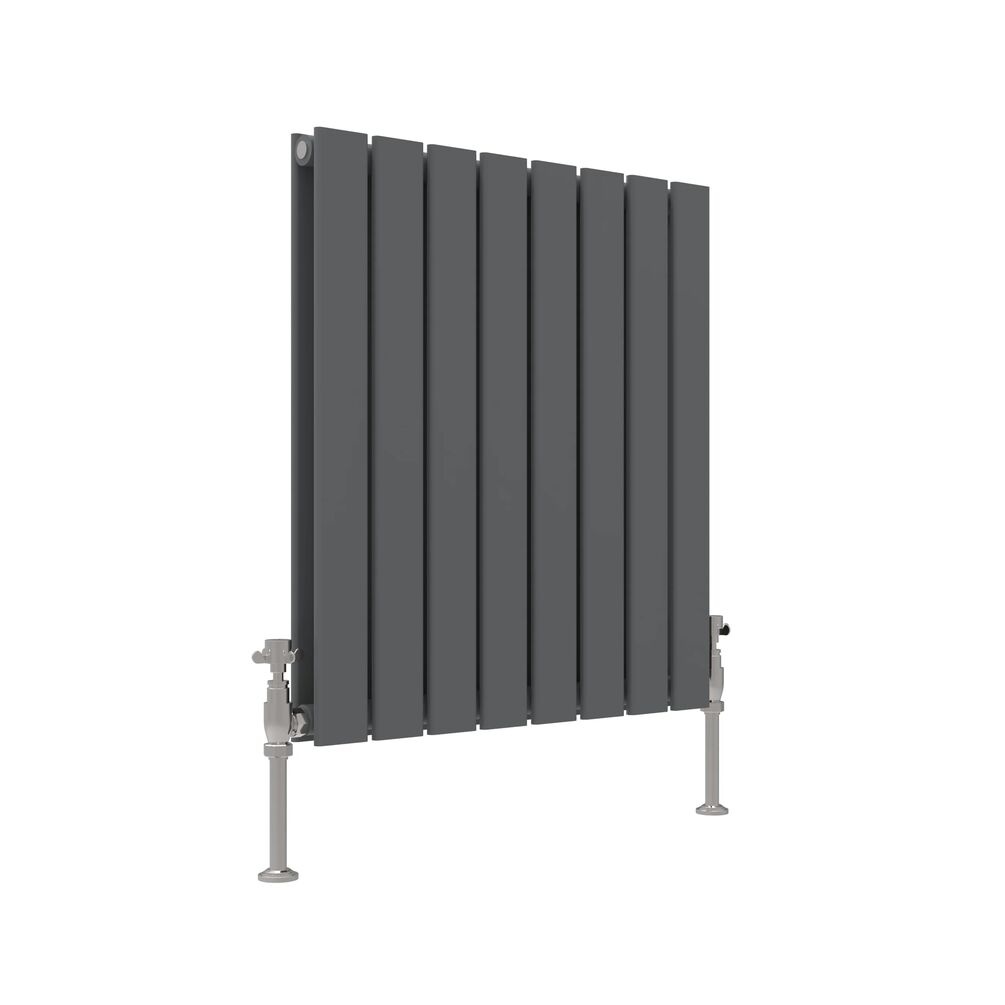 JTP Enzo Anthracite 600mm x 604mm Flat Panel Horizontal Designer Radiator Cut Out